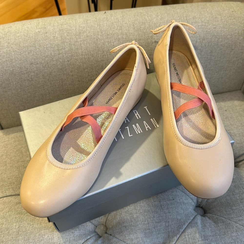 Stuart Weitzman ballet flats pink nude size USA 5 girls EUR 36 New